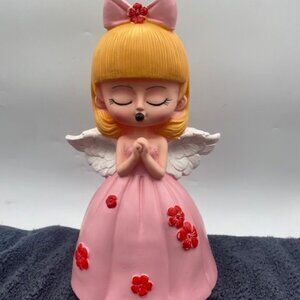 Bubble Blowing Angel Girl Money Bank